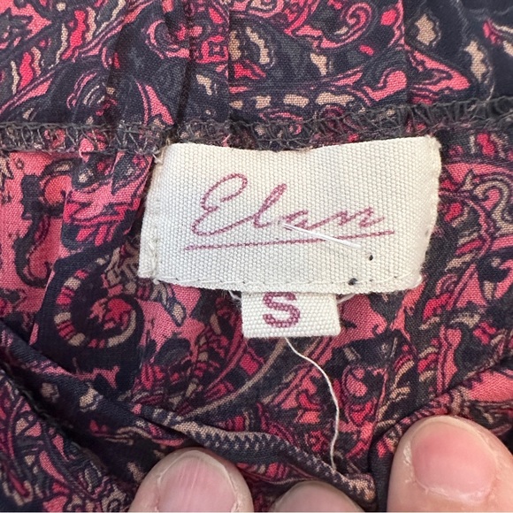 Elan Pink Purple Paisley Strapless Cropped Wide Leg Jumpsuit Size S - Picture 3 of 8